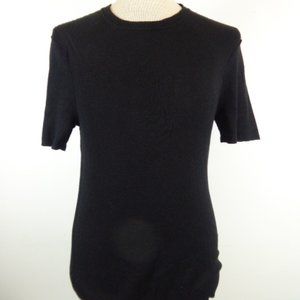 INHABIT 100% COTTON KNIT T short sleeve black thermal L